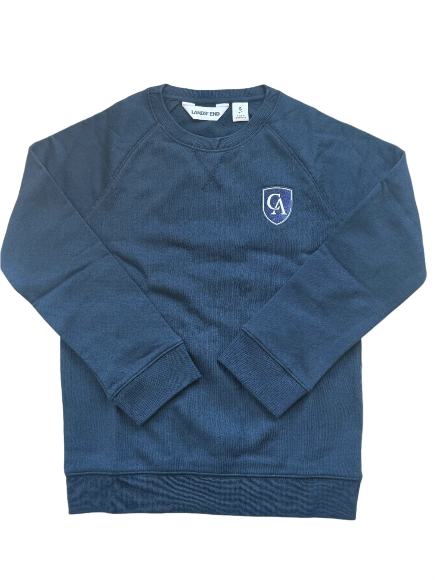 Lands End Youth Fleece Crew with Shield