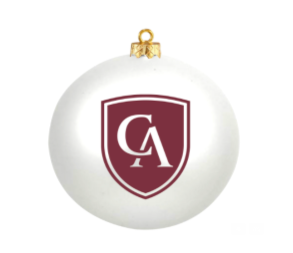 CA Shield White Ornament