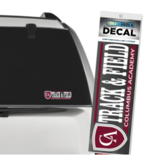 Color Shock Sport Car Decal Track & Field