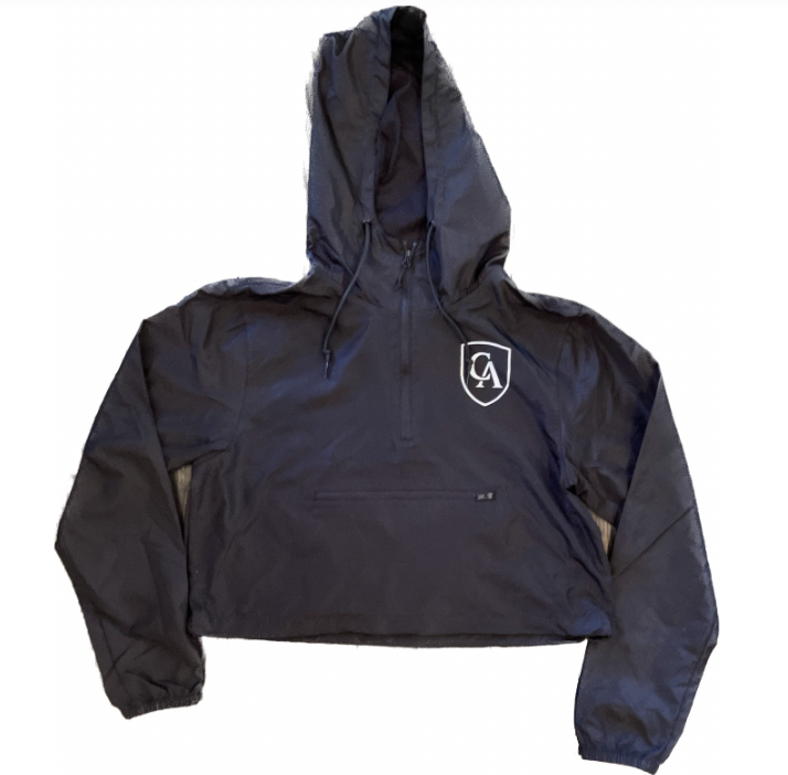 Women's Lightweight Quarter-Zip Pullover Crop Windbreaker - FINAL SALE