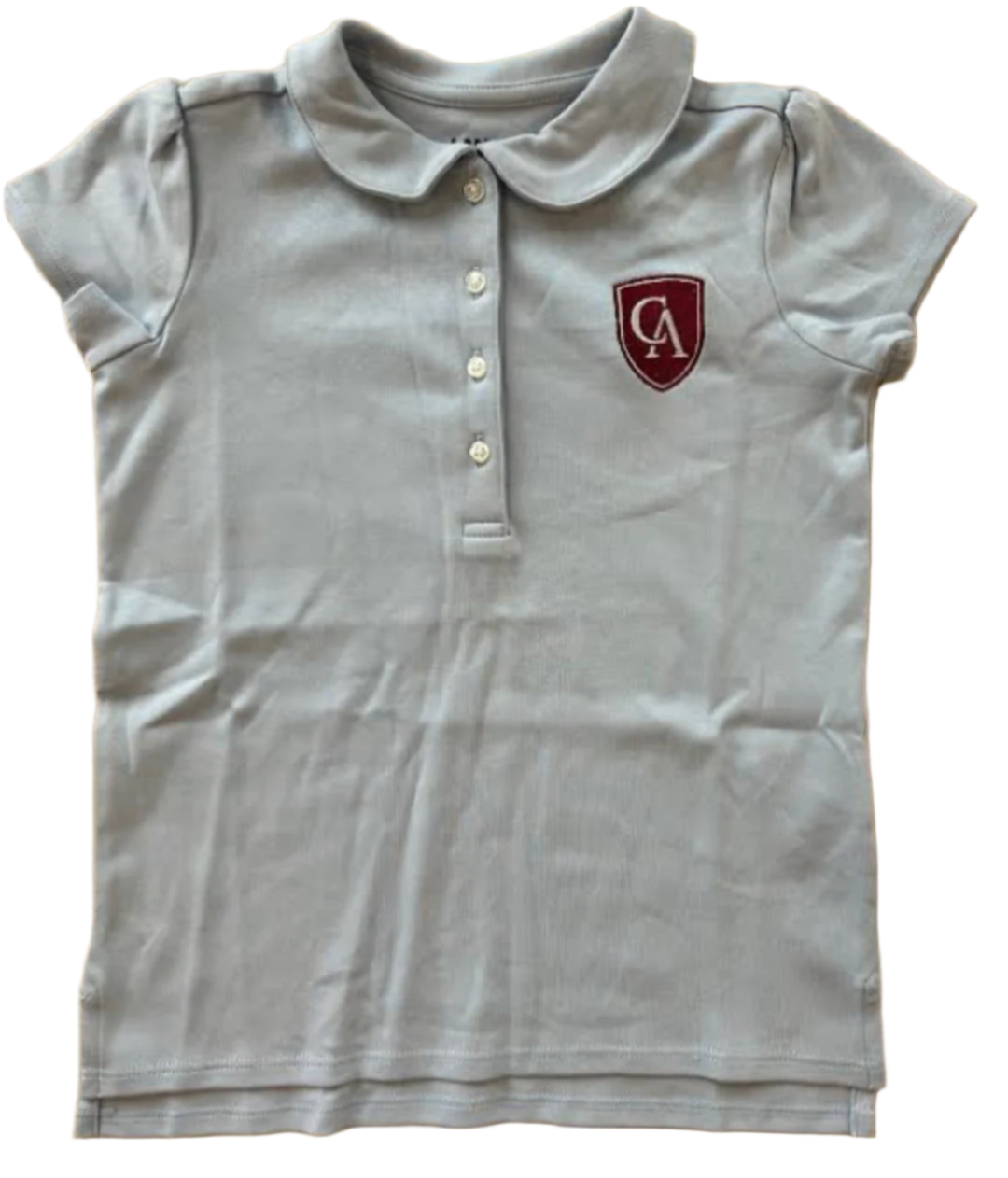 Lands End Girls Interlock Peter Pan Collar Polo
