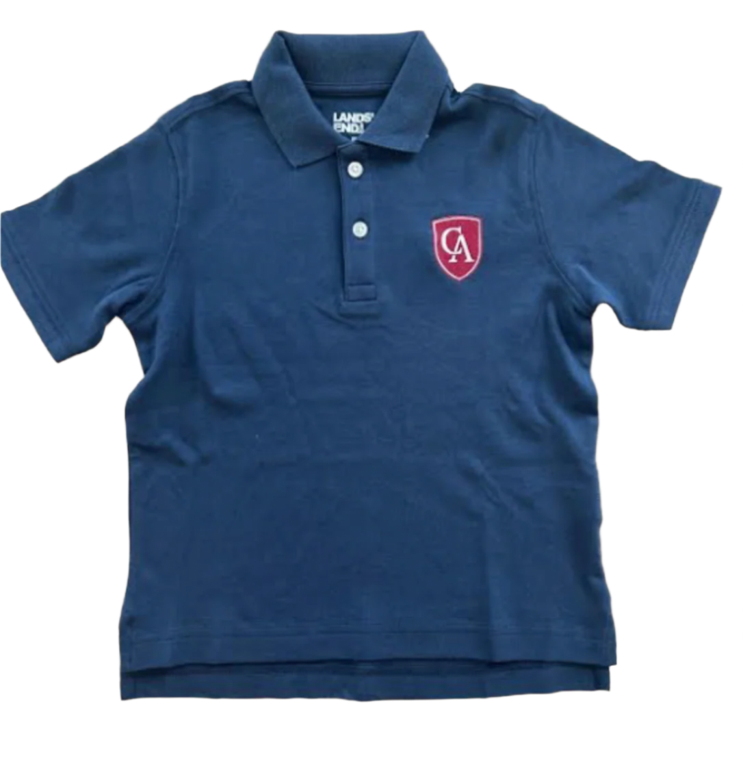 Youth Lands End Interlock Short Sleeve Polo