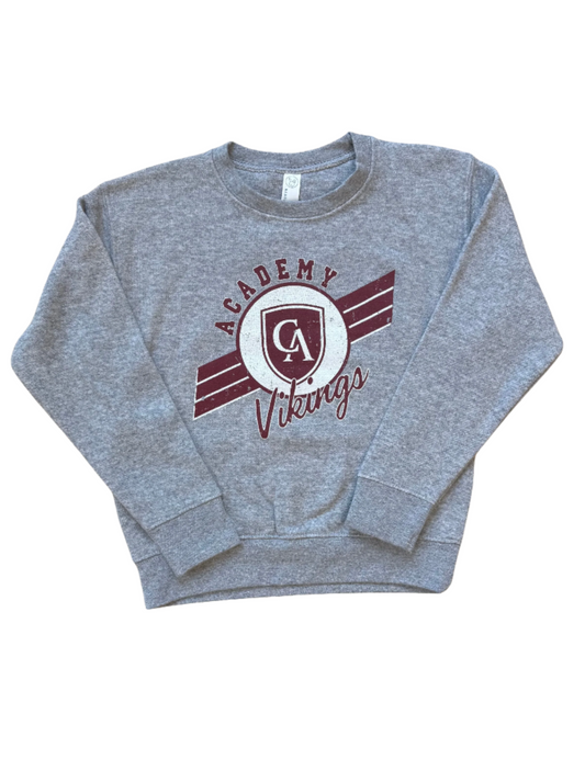 Toddler Distressed Stripe Fleece Crew