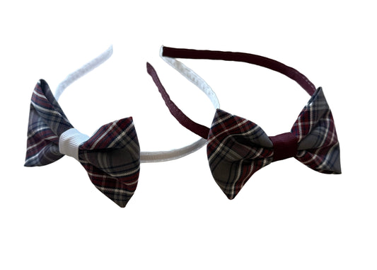 Plaid Bow Headband
