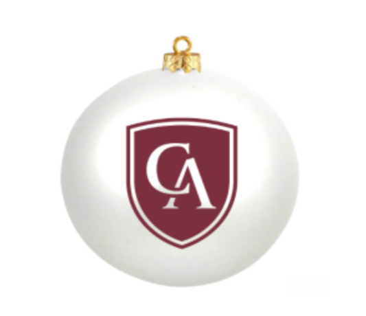 CA Shield White Ornament