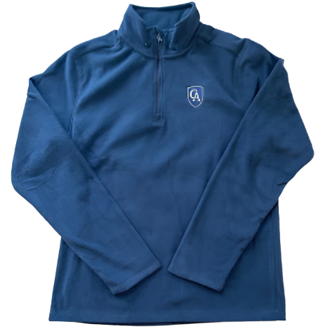 Adult Lands End Lightweight Quarter Zip with Shield