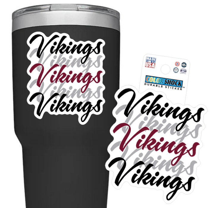 Color Shock Sticker Vikings Stacked