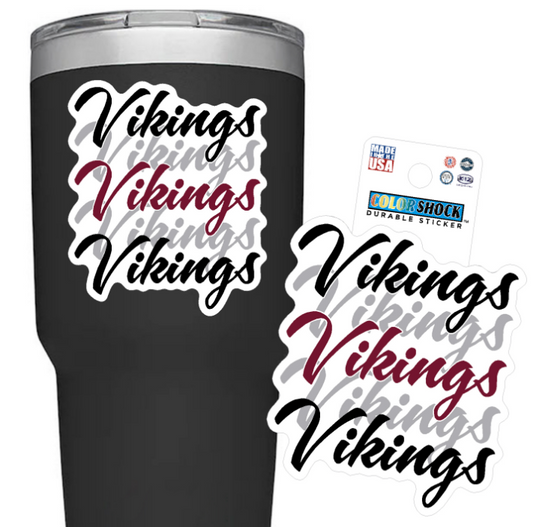 Color Shock Sticker Vikings Stacked