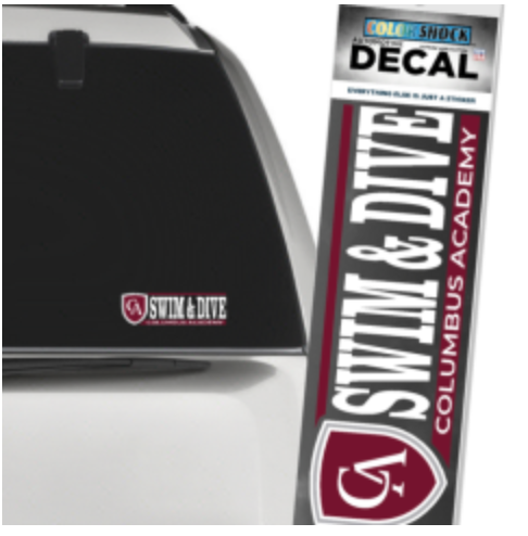 Color Shock Sport Car Decal Swim & Dive