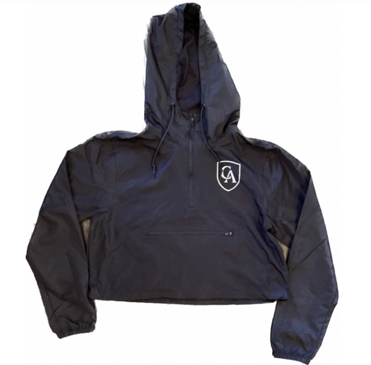 Women's Lightweight Quarter-Zip Pullover Crop Windbreaker - FINAL SALE