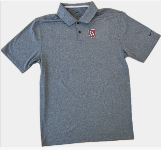 Nike Dri-Fit Vapor Polo Grey with Maroon Shield